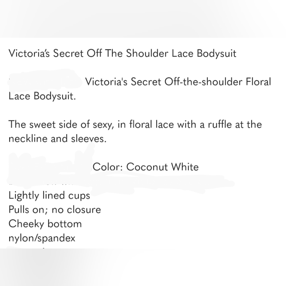 Victoria's Secret White Lace Chemise with Ruffle Bodysuit Size m - Picture 8 of 12